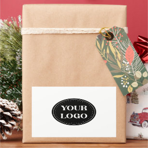 Sleek, contemporary, polished,& customizable rectangular sticker