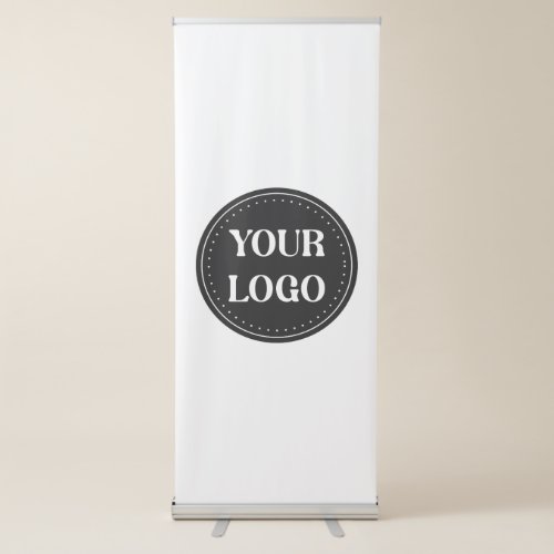 Sleek contemporary polished customizable retractable banner