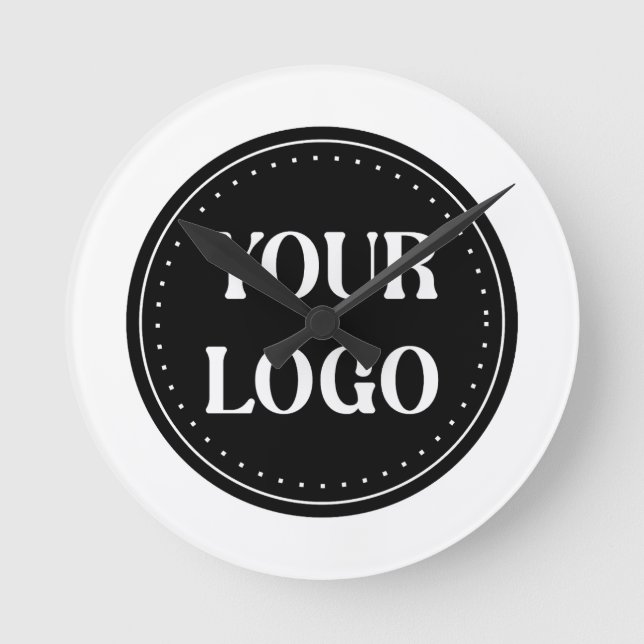 Sleek, contemporary, polished,& customizable round clock (Front)