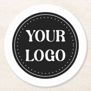 Sleek, contemporary, polished,& customizable round paper coaster