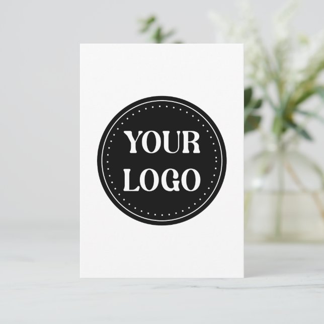 Sleek, contemporary, polished,& customizable RSVP card (Standing Front)