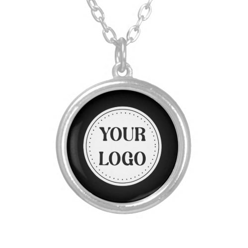  Sleek contemporary polished customizable Silver Plated Necklace