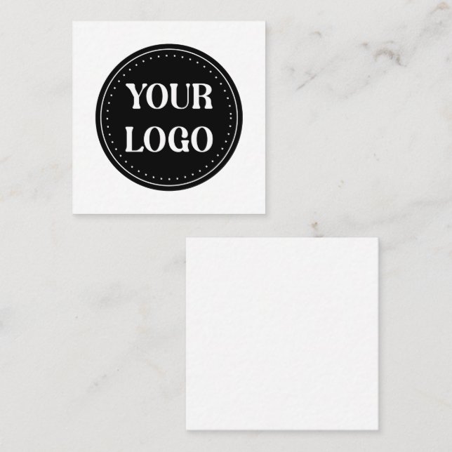 Sleek, contemporary, polished,& customizable square business card (Front/Back)