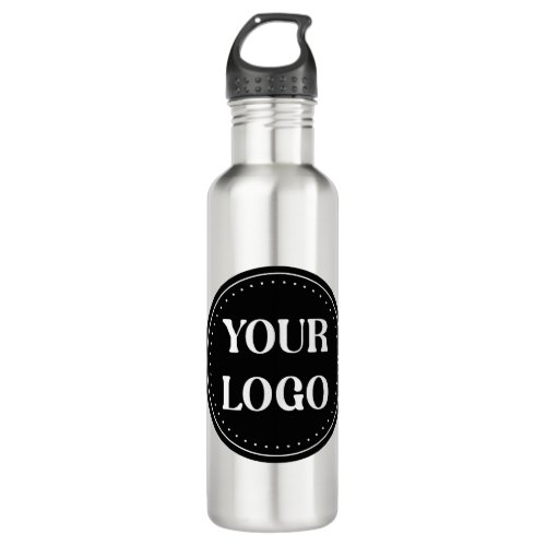 Sleek contemporary polished customizable stainless steel water bottle