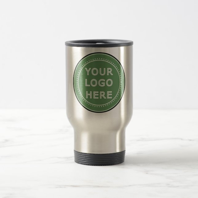 Sleek, contemporary, polished,& customizable. travel mug (Center)