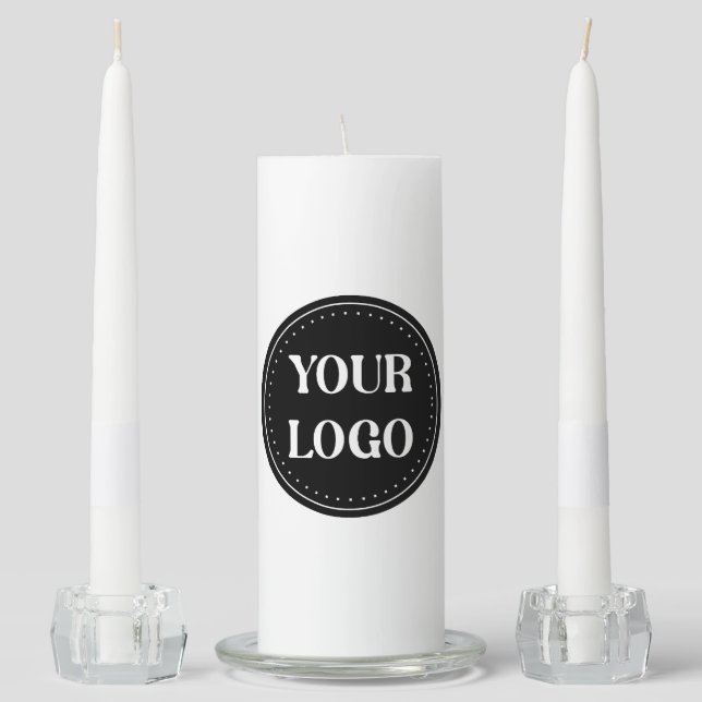 Sleek, contemporary, polished,& customizable unity candle set (Front)