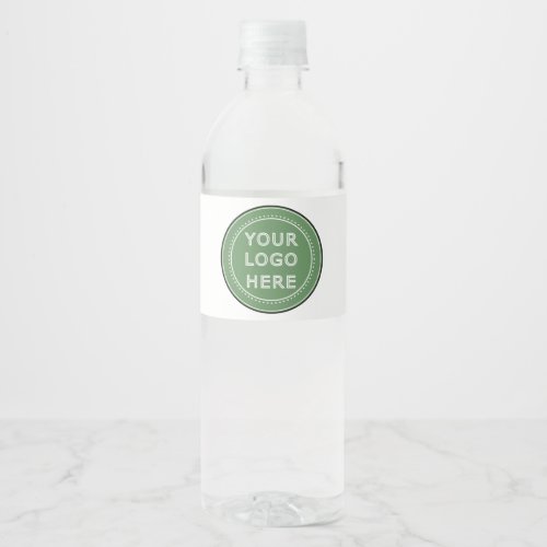 Sleek contemporary polished customizable water bottle label