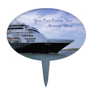 Sleek Cruise Ship Bow Custom Cake Topper