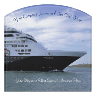 Sleek Cruise Ship Bow Custom Door Sign