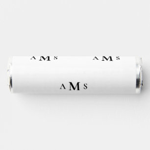 Sleek Custom Couple Monogram B/W Wedding Favor