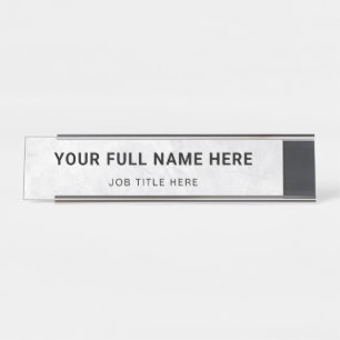Sleek Custom Name Plate Displays Name and Position