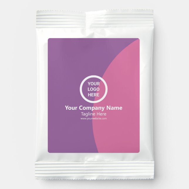Sleek Customizable Promotional Company Logo Gift Hot Chocolate Drink Mix (Front)