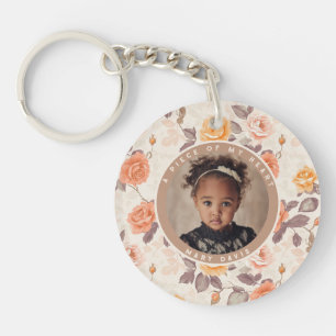 Sleek Dads Day Gifts Custom Rose Keychain