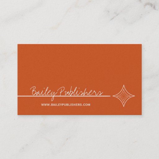 Customizable Sleek Diamond Business Card, Orange