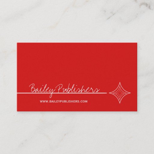 Customizable Sleek Diamond Business Card, Red