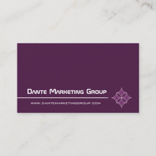 Sleek Embellished Diamond Business Card, Eggplant