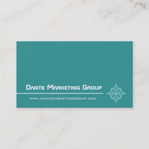 Sleek Embellished Diamond Business Card, Turquoise