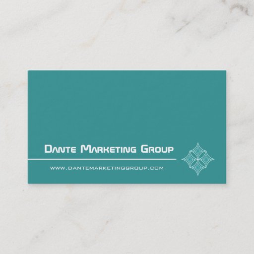 Customizable Sleek Embellished Diamond Business Card, Turquoise
