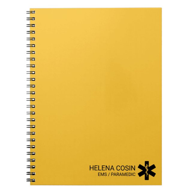 Sleek EMS Paramedic Logbook Notebook (Front)