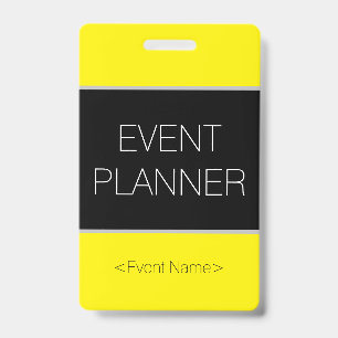 Sleek "EVENT PLANNER" Badge