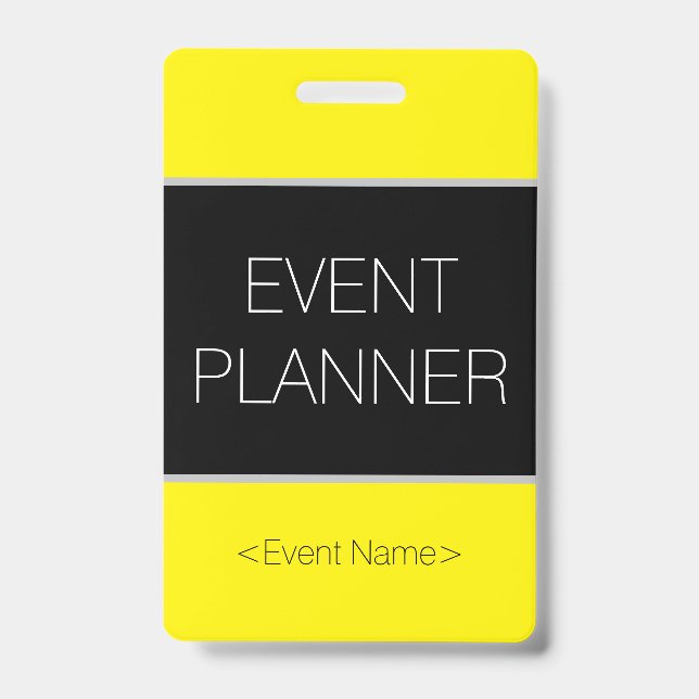 Sleek "EVENT PLANNER" Badge (Front)