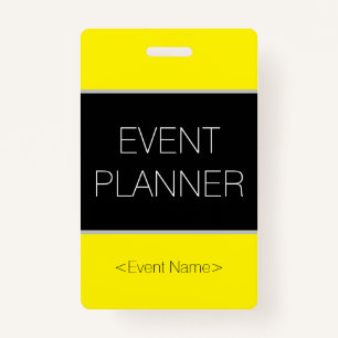 Sleek "EVENT PLANNER" Badge