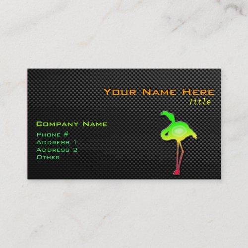Sleek Flamingo Business Card Template