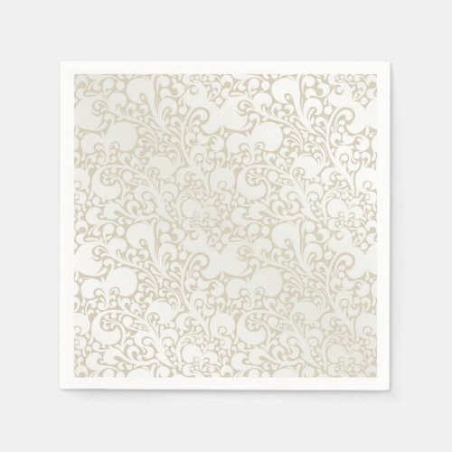 Sleek floral pattern paper napkin