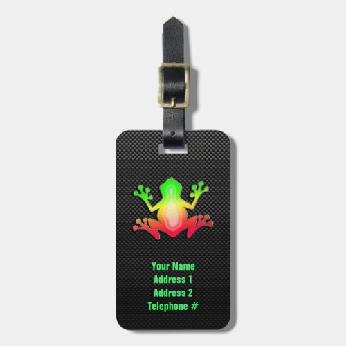 Sleek Frog Luggage Tag