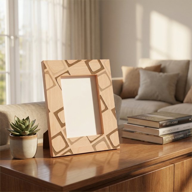  Sleek Geometric Pattern Engraved Picture Frame (Creator Uploaded)