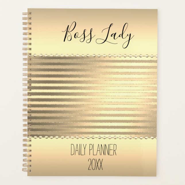 Sleek Gold Boss Lady  Planner (Front)