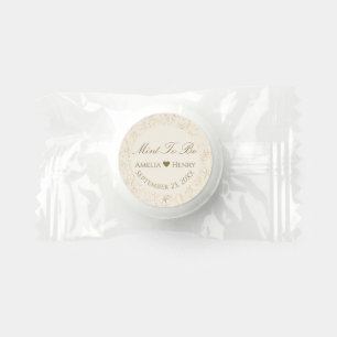 Sleek Gold Botanical Wedding Life Saver® Mints