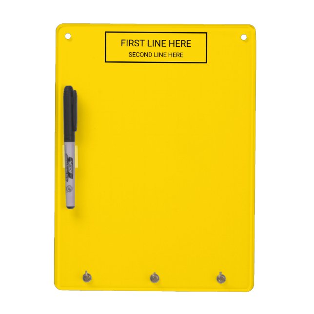 Sleek Gold Edge Personalized Erase Board (Front)