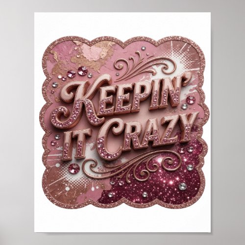Sleek Gold KEEPIN' IT CRAZY Print