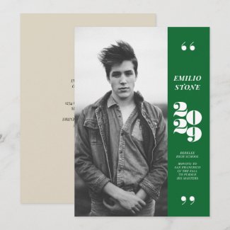 Sleek Grad Graduation Invitation