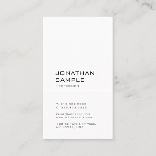 Sleek Graphic Design Elegant Professional Plain Business Card