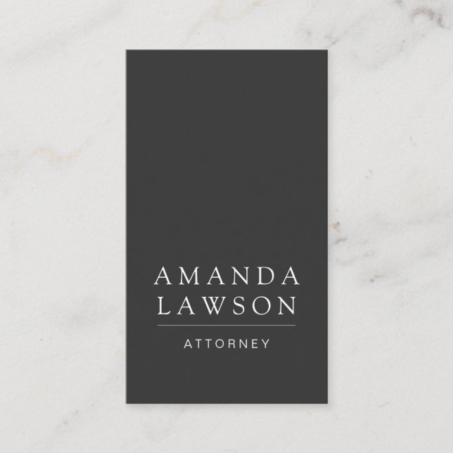 Sleek Gray (appointment) Appointment Card (Front)