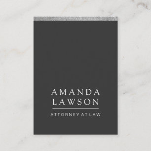 Sleek Gray (appointment) / Silver Glitter Trim Appointment Card