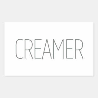 Sleek Gray Creamer Rectangular Sticker