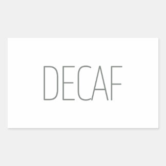 Sleek Gray Decaf Coffee Rectangular Sticker