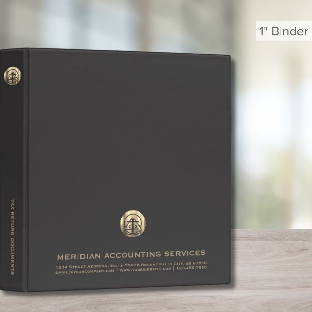 Sleek Gray Gold Seal Tax Documents Binder (Creator Uploaded)