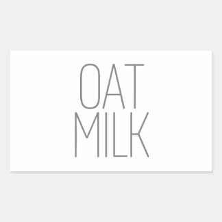 Sleek Gray Oat Milk Rectangular Sticker
