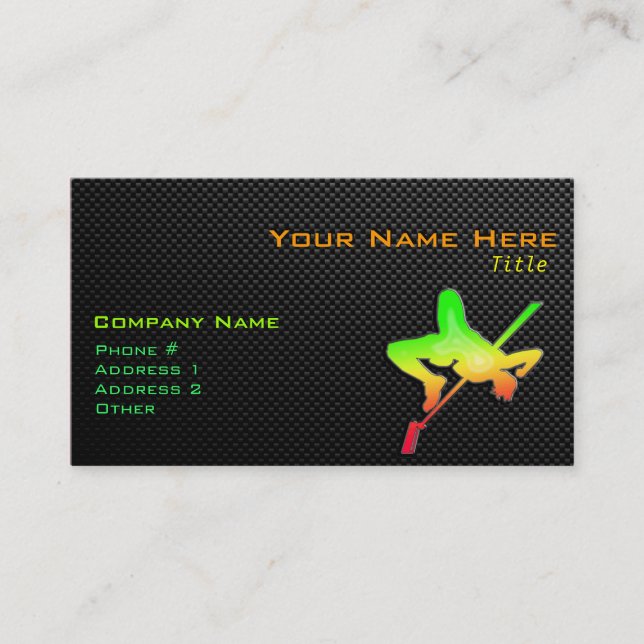 Sleek High Jump Business Card (Front)