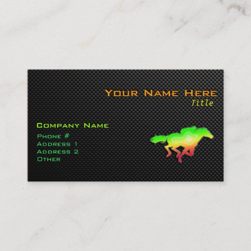 Sleek Horse Racing Business Cards