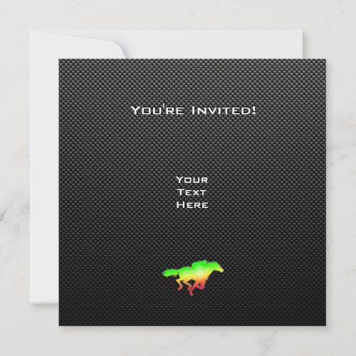 Sleek Horse Racing Custom Invite