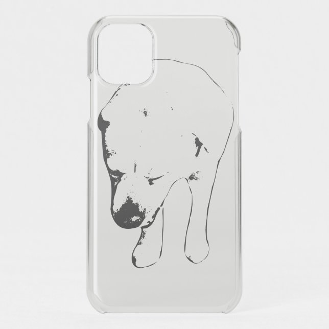 Sleek Labrador Study, Holiday Chic Uncommon iPhone Case (Back)