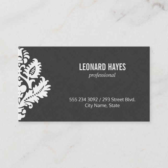 Sleek | Linen | Element Business Card (Front)