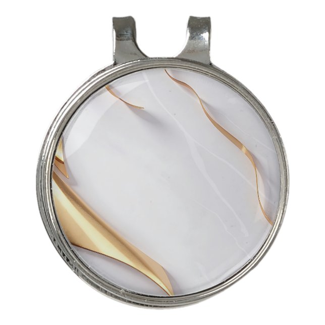 Sleek Magnetic Golf Hat Clip and Ball Marker Duo. (Front)