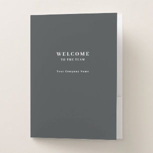 Sleek Matte Gray Executive Document Supply Pocket Folder