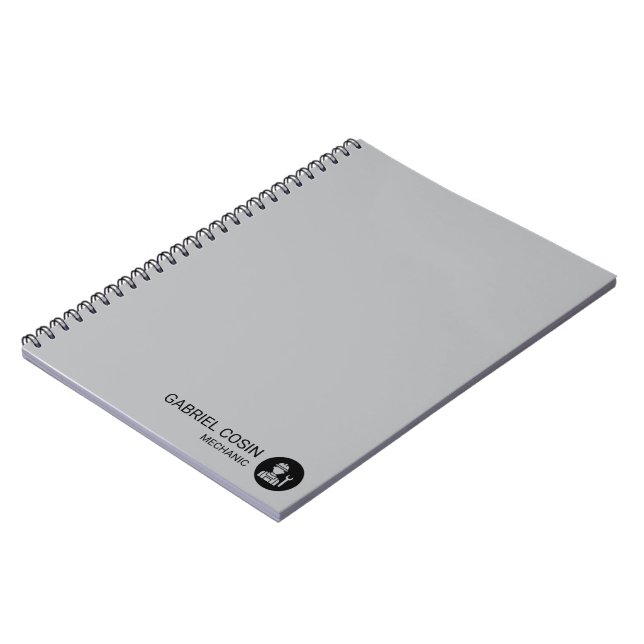 Sleek Mechanical Field Repair Log Notebook (Left Side)